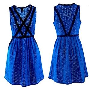 Marc by Marc Jacobs Collage Lace Dress Royal Blue